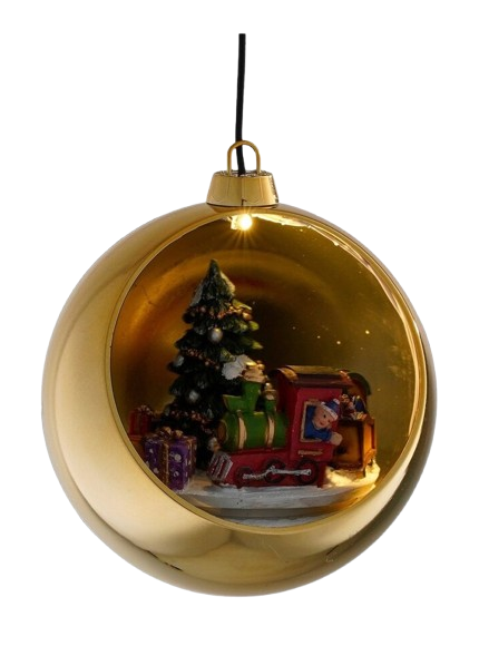 Luville Hanging Ball 1163376 - gold - Weihnachtskugel – batteriebetrieben