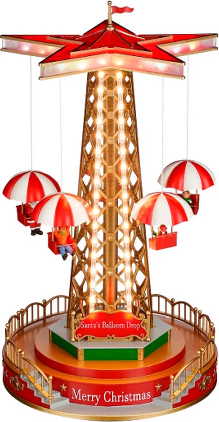 Luville Santa’s Balloon Drop 45cm 1163595 – Christmas Fairground Attraction - inkl. 4,5V Adapter
