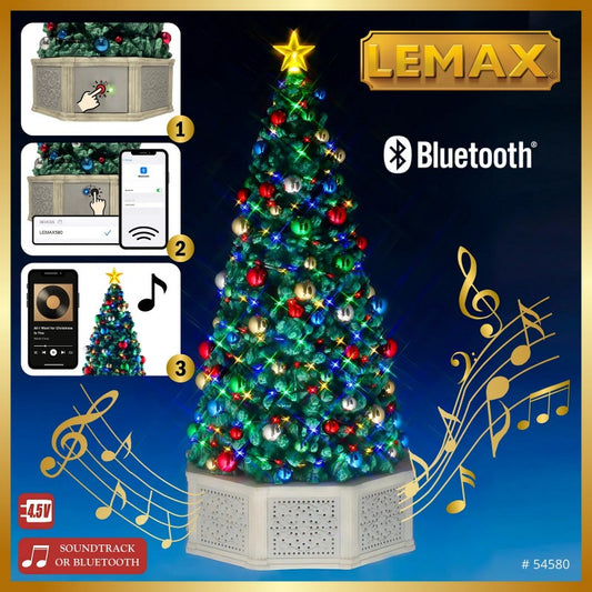 Lemax Have A Blue (Tooth) Christmas (Tree) 54580-EU - mit Bluetooth - inkl. 4,5V Adapter