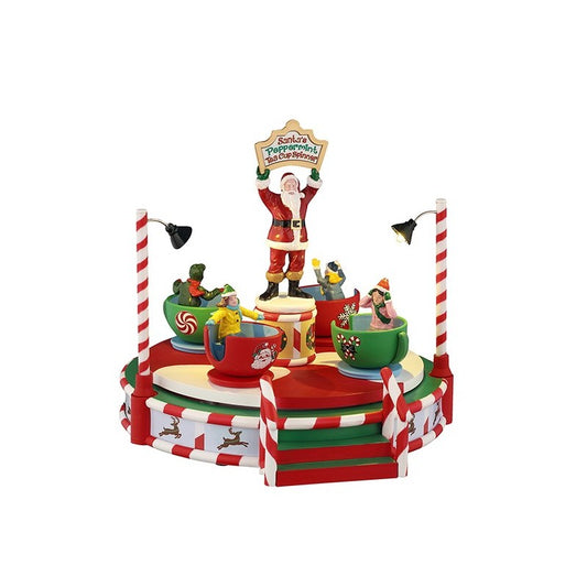 Lemax Santa's Peppermint Teacup Spinner 54446 - 4,5V batteriebetrieben